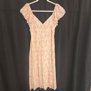 Trixxi Blush Floral Midi Dress